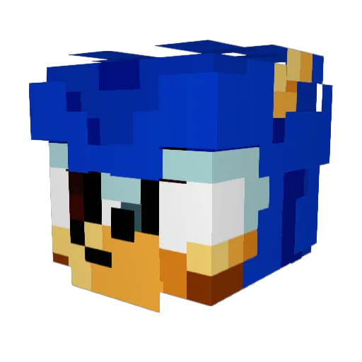 DarthVala Minecraft avatar head, 3D render