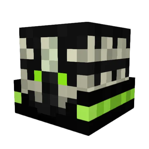 DarthVectron Minecraft avatar head, 3D render
