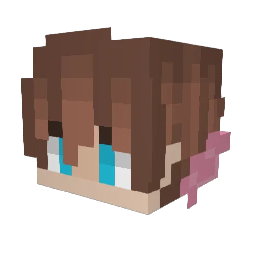 DarthVela Minecraft avatar head, 3D render