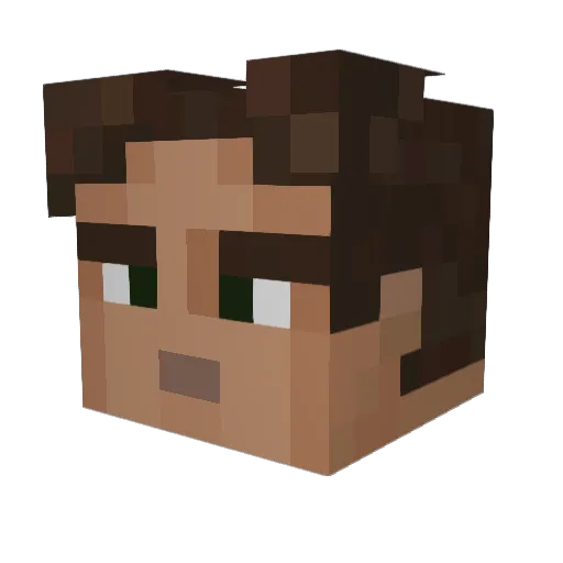 DarthVito77 Minecraft avatar head, 3D render