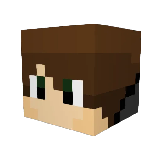 DarthVool Minecraft avatar head, 3D render