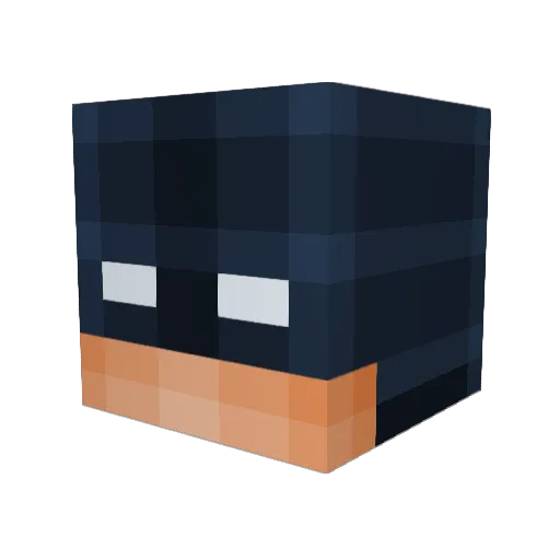 DarthWishi Minecraft avatar head, 3D render