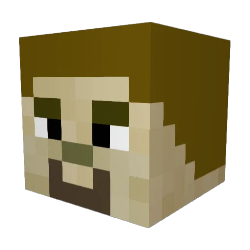 DarthZinth Minecraft avatar head, 3D render