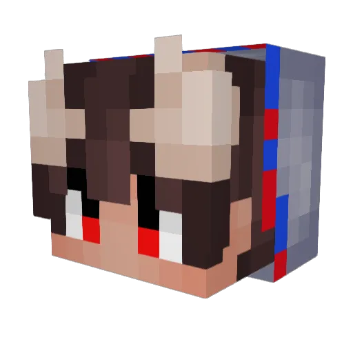 Darth_0 Minecraft avatar head, 3D render
