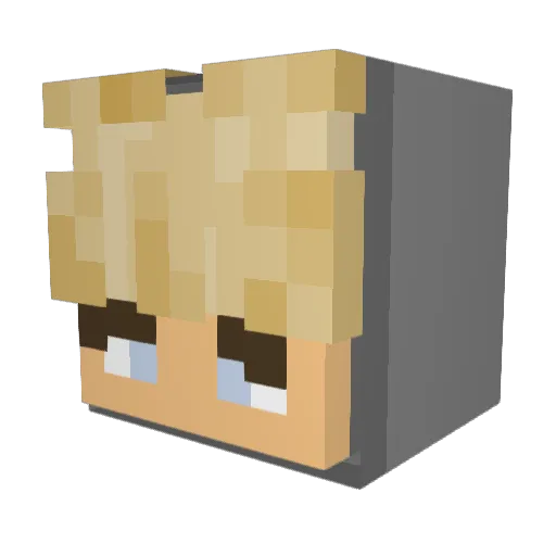 Darth_Dorado Minecraft avatar head, 3D render