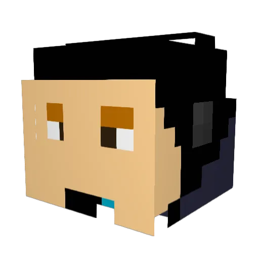 Darth_Dumpy_ Minecraft avatar head, 3D render