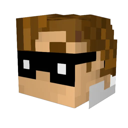 Darth_Feder Minecraft avatar head, 3D render