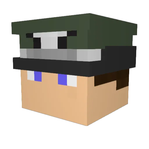 Darth_Jix Minecraft avatar head, 3D render