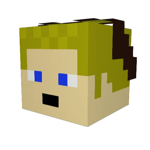 Darth______Revan Minecraft avatar head, 3D render