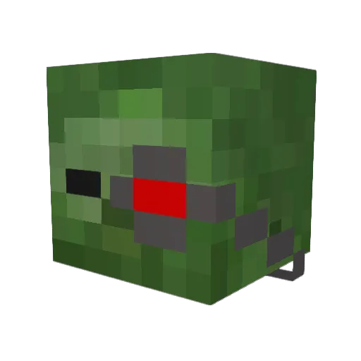 Darth_zombiev2 Minecraft avatar head, 3D render