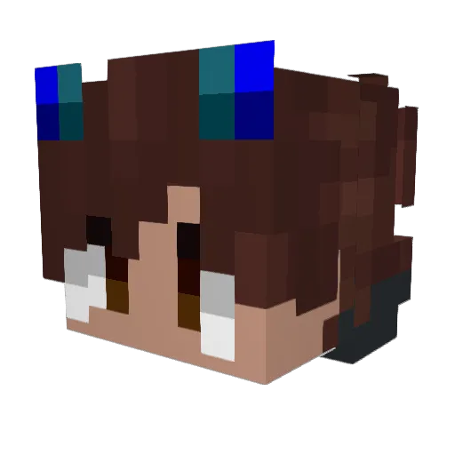 Darthcaillou Minecraft avatar head, 3D render