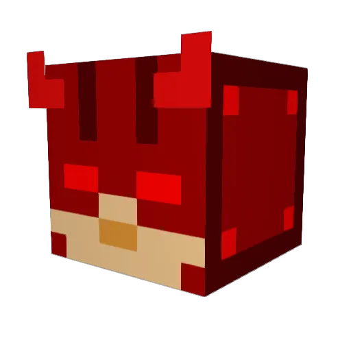 Darthdevin2 Minecraft avatar head, 3D render