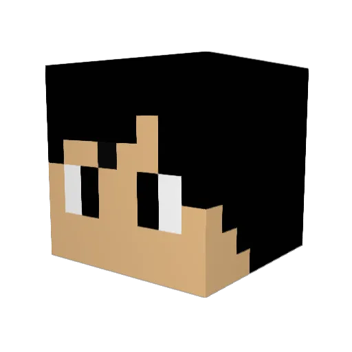 Darthglory Minecraft avatar head, 3D render