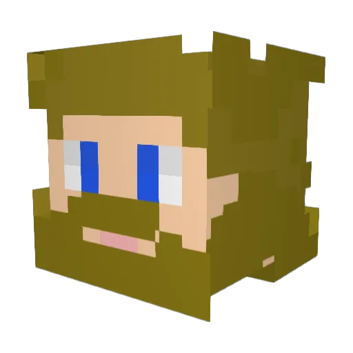 Darthgold Minecraft avatar head, 3D render