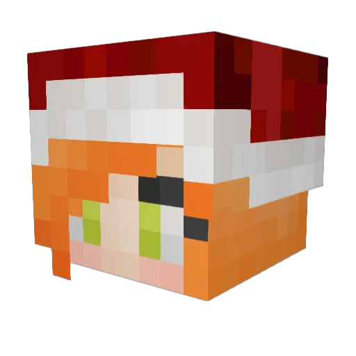 Darthhideouz Minecraft avatar head, 3D render