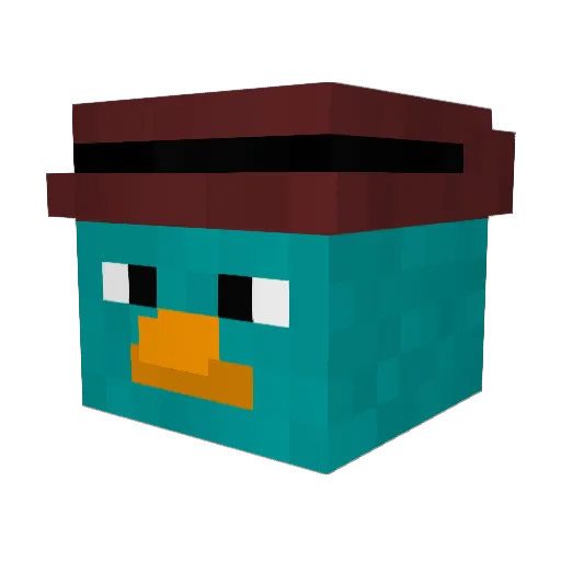 Darthice Minecraft avatar head, 3D render
