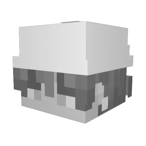 Darthik Minecraft avatar head, 3D render
