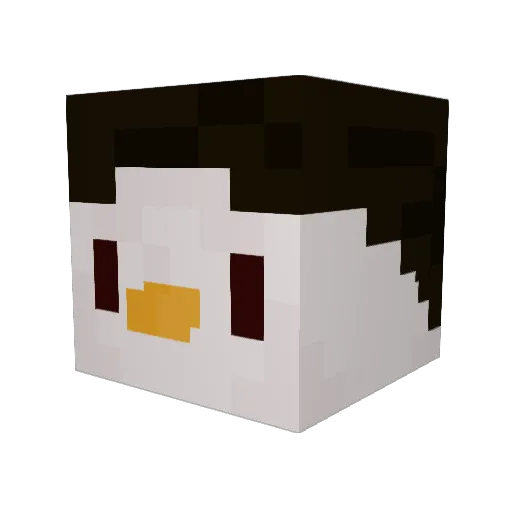 Darthlazious Minecraft avatar head, 3D render