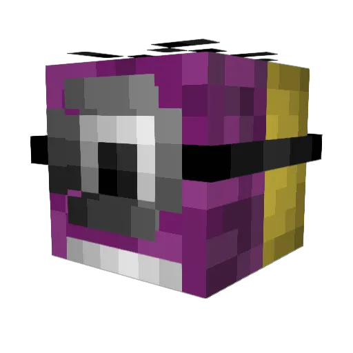 Darthmk Minecraft avatar head, 3D render