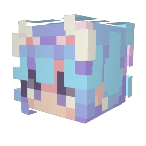 Darthsword Minecraft avatar head, 3D render