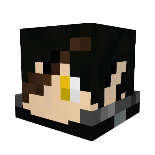 Darthuniscorn Minecraft avatar head, 3D render