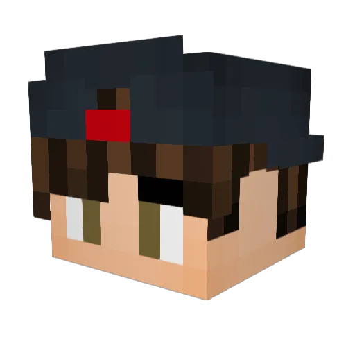 Darthwilky Minecraft avatar head, 3D render