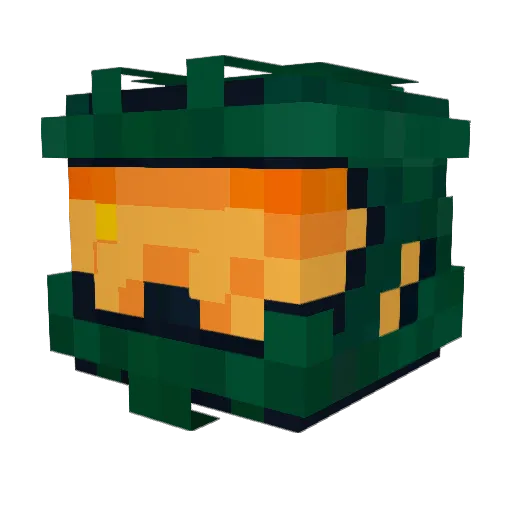 DarthyYoda Minecraft avatar head, 3D render