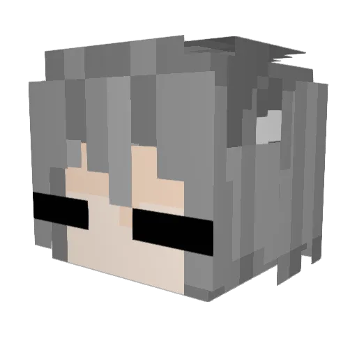 Dartix Minecraft avatar head, 3D render