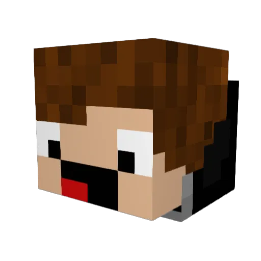 DartzzBoii Minecraft avatar head, 3D render