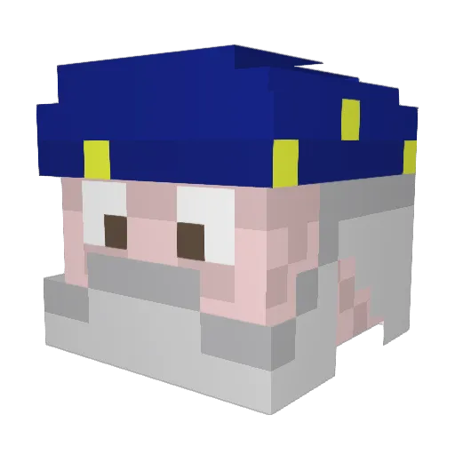DarudeJetstorm Minecraft avatar head, 3D render