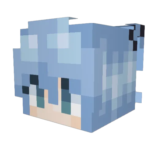 DarukaHime Minecraft avatar head, 3D render