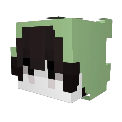 Daruma01 Minecraft avatar head, 3D render