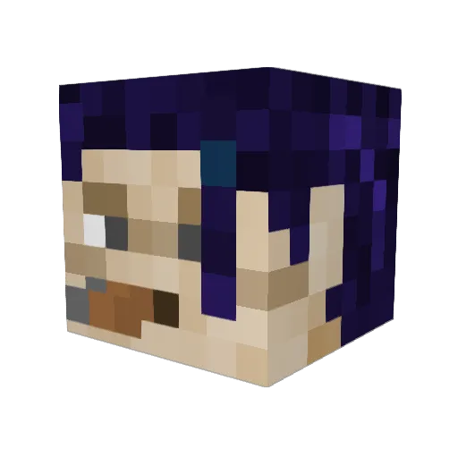Daruma101 Minecraft avatar head, 3D render