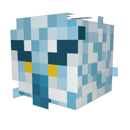 Darvand Minecraft avatar head, 3D render