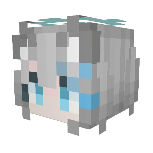 Darvasi Minecraft avatar head, 3D render