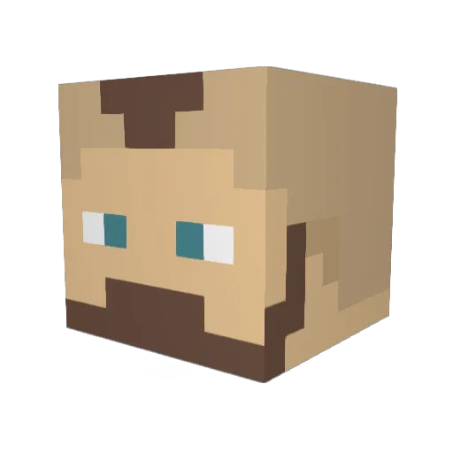 Darvel Minecraft avatar head, 3D render