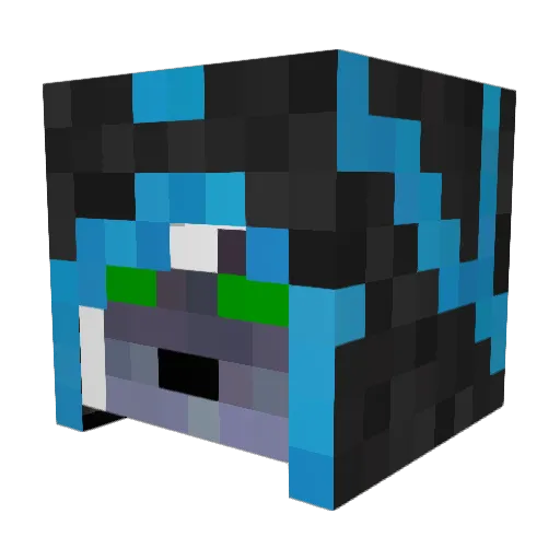 Darvelius Minecraft avatar head, 3D render