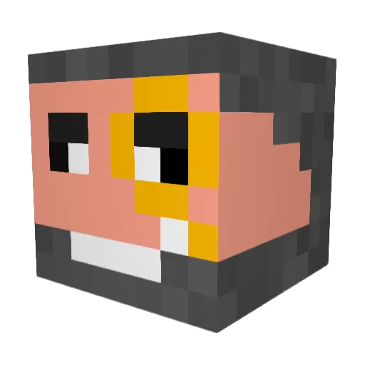 Darven Minecraft avatar head, 3D render