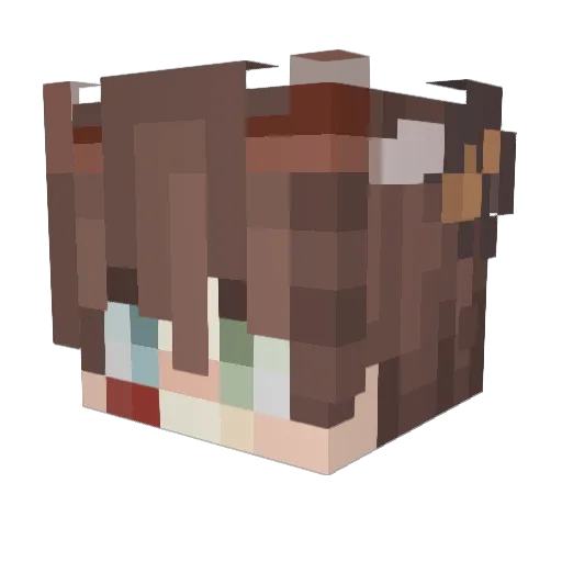 Darvex Minecraft avatar head, 3D render