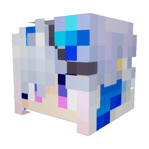 Darvgaea Minecraft avatar head, 3D render