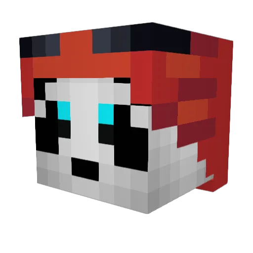 DarwinDarkW Minecraft avatar head, 3D render