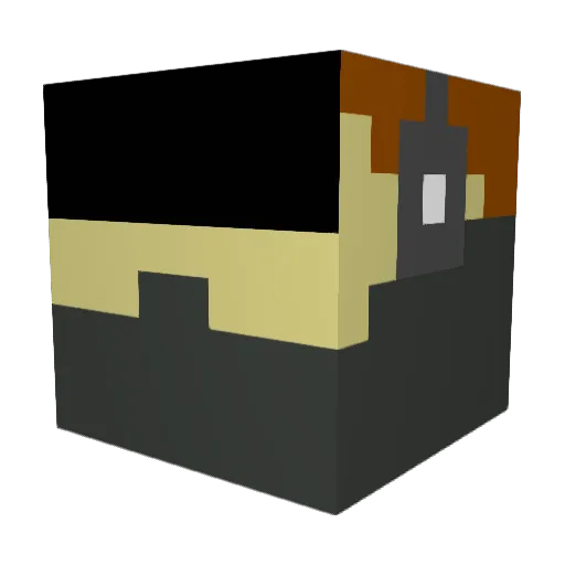 DarwinTheFich Minecraft avatar head, 3D render