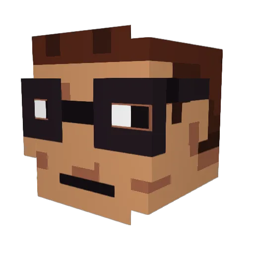 Darwin_Finger Minecraft avatar head, 3D render