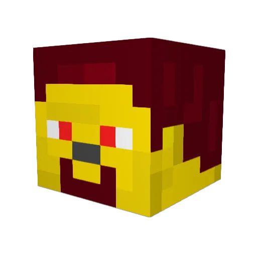 Darwing5 Minecraft avatar head, 3D render