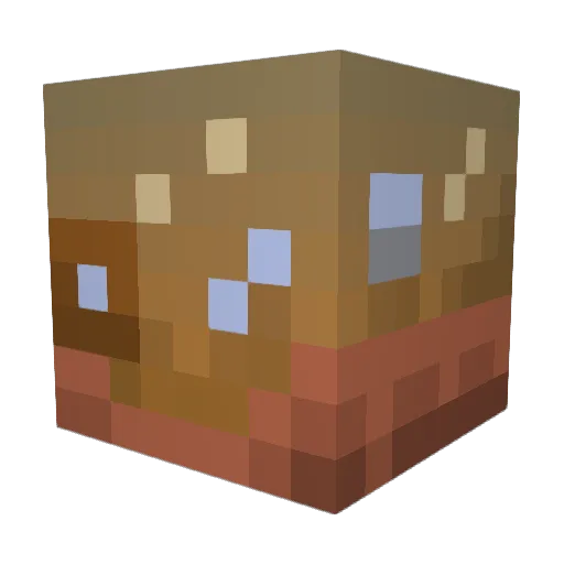 Darwinnable Minecraft avatar head, 3D render