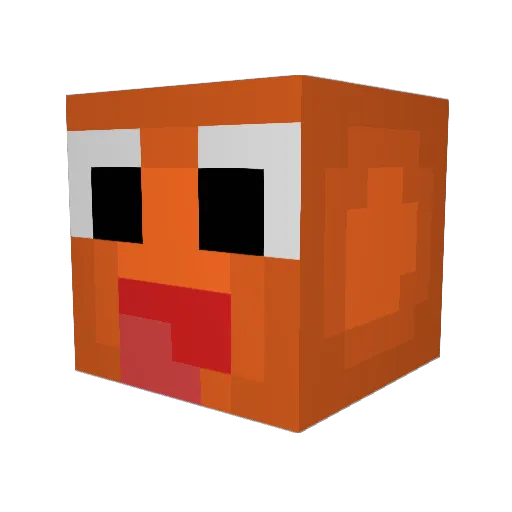 Darwinou Minecraft avatar head, 3D render
