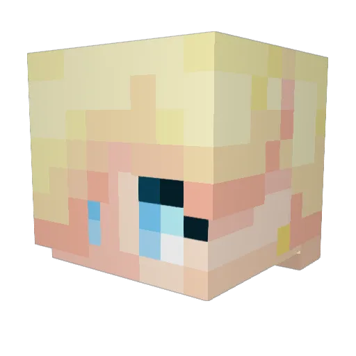 Darwolf Minecraft avatar head, 3D render
