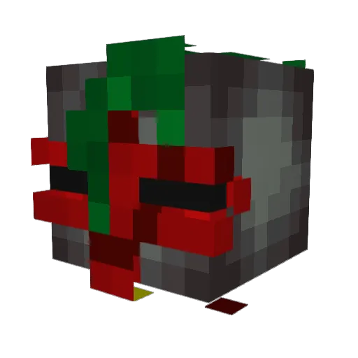 Darxias Minecraft avatar head, 3D render