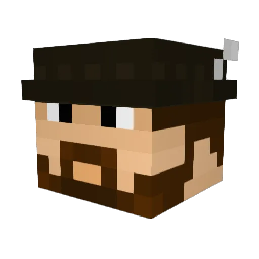 Daryakel Minecraft avatar head, 3D render