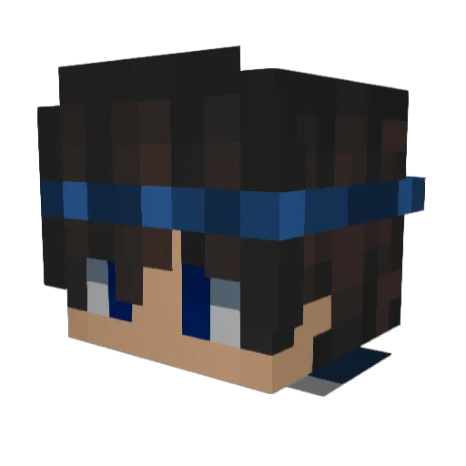 Darytale Minecraft avatar head, 3D render